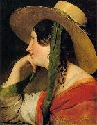 Girl in Yellow Hat Friedrich von Amerling